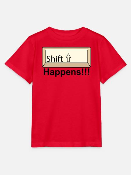 Shift Key Minimal Keyboard Design - Stanley/Stella Kinder T-Shirt MINI CREATOR - Rot