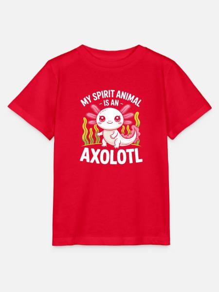 Axolotl-Geisttier - Stanley/Stella Kinder T-Shirt MINI CREATOR - Rot