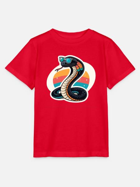 Cobra Sun Retro - Stanley/Stella Kinder T-Shirt MINI CREATOR - Rot