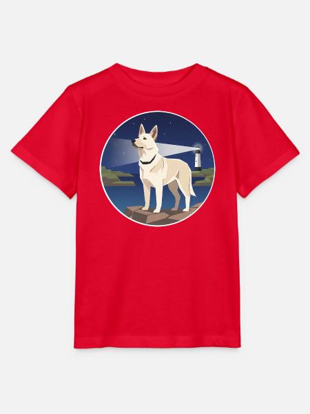 Leuchtturmwache: Can de Palleiro Nocturno - Stanley/Stella Kinder T-Shirt MINI CREATOR - Rot