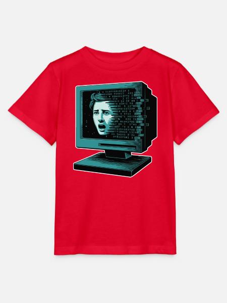 Retro-Computer Schrecken- Retroglitch KI - Stanley/Stella Kinder T-Shirt MINI CREATOR - Rot