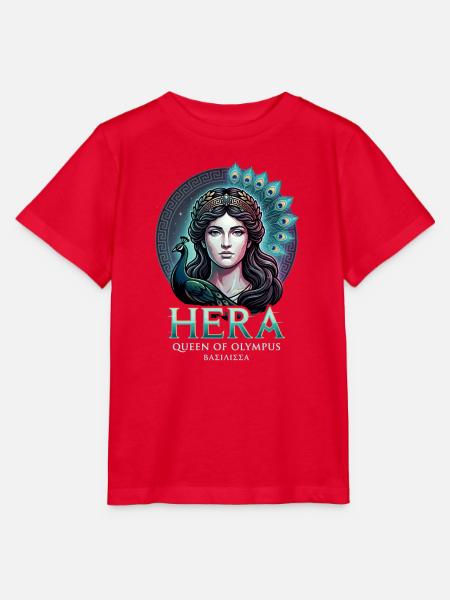 Hera bunter Pfau - Stanley/Stella Kinder T-Shirt MINI CREATOR  - Rot