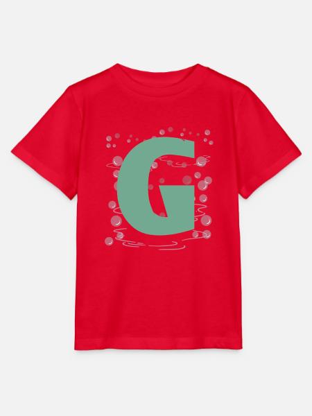 Buchstabe G in grün - Stanley/Stella Kinder T-Shirt MINI CREATOR - Rot