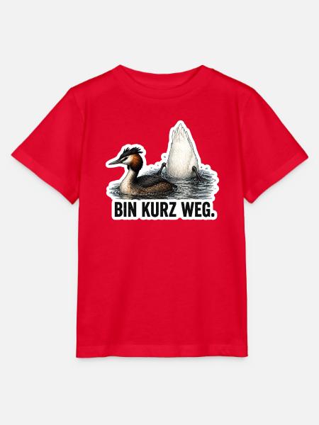 Bin kurz weg – Vogel Motiv - Stanley/Stella Kinder T-Shirt MINI CREATOR  - Rot