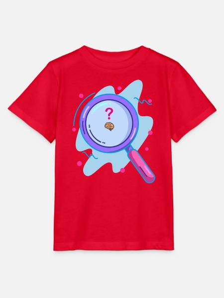 Gehirn mit der Lupe suchen - Stanley/Stella Kinder T-Shirt MINI CREATOR  - Rot