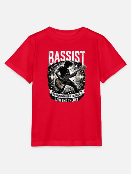 Bass Pulse Groove - Stanley/Stella Kinder T-Shirt MINI CREATOR  - Rot