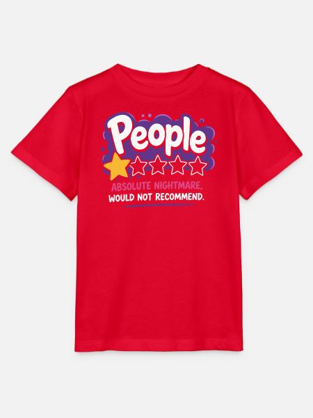 People Absoluter Albtraum Spruch - Stanley/Stella Kinder T-Shirt MINI CREATOR  - Rot