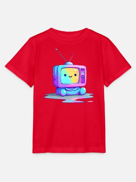 Regenbogen TV Kuscheltier - Stanley/Stella Kinder T-Shirt MINI CREATOR - Rot