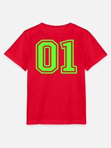  01 zahl - Stanley/Stella Kinder T-Shirt MINI CREATOR  - Rot