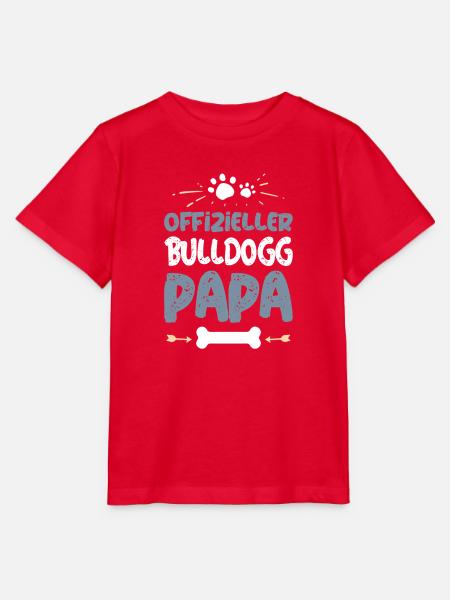 Offizieller Bulldog Papa - Stanley/Stella Kinder T-Shirt MINI CREATOR  - Rot