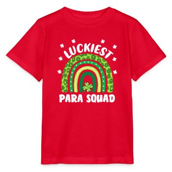 Glücklichstes Para-Team - Stanley/Stella Kinder T-Shirt MINI CREATOR  - Rot - Vorne - Jaiden (125cm)