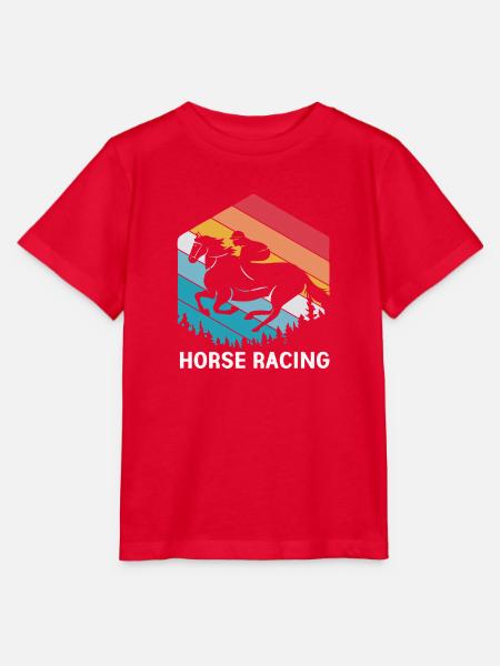 Pferderennen - Stanley/Stella Kinder T-Shirt MINI CREATOR - Rot