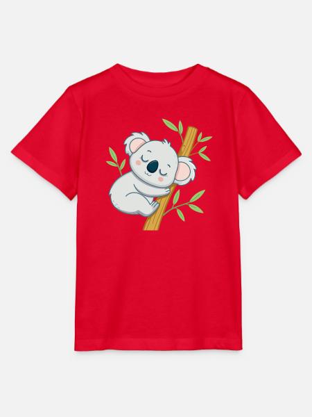 Schläferkoala auf einem Ast - Stanley/Stella Kinder T-Shirt MINI CREATOR - Rot