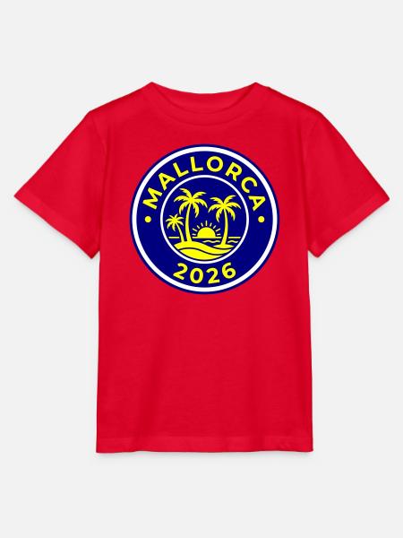 Mallorca 2026 Palmen - Stanley/Stella Kinder T-Shirt MINI CREATOR - Rot