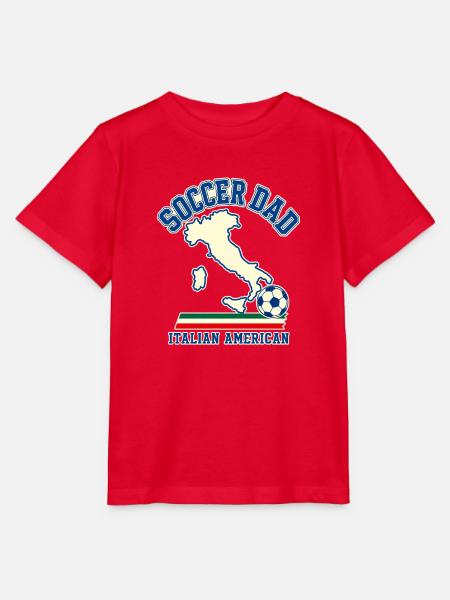 Italian American Soccer Dad Italy Fan Pride - Stanley/Stella Kinder T-Shirt MINI CREATOR  - Rot