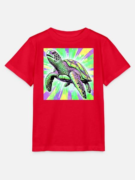 Schildkröte - Stanley/Stella Kinder T-Shirt MINI CREATOR  - Rot