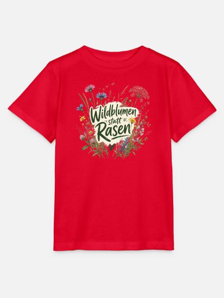 Wildblumen statt Rasen - Stanley/Stella Kinder T-Shirt MINI CREATOR - Rot