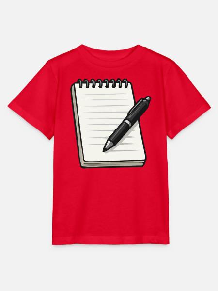 Notizheft - Stanley/Stella Kinder T-Shirt MINI CREATOR - Rot
