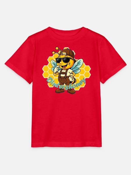Honigbiene Styleheld mit Sonnenbrille - Stanley/Stella Kinder T-Shirt MINI CREATOR - Rot