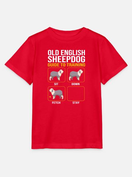 Englischer Schäferhund - Stanley/Stella Kinder T-Shirt MINI CREATOR  - Rot