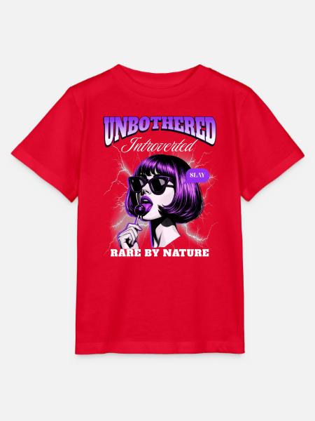 Introvert unbothered - Stanley/Stella Kinder T-Shirt MINI CREATOR - Rot