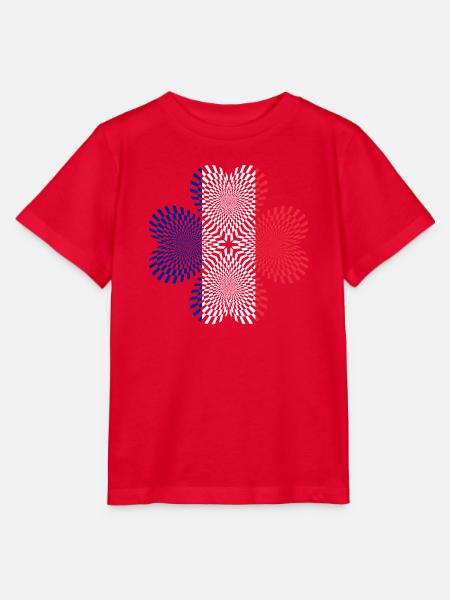 Dreifarbige Flaggenspiralen - Stanley/Stella Kinder T-Shirt MINI CREATOR - Rot