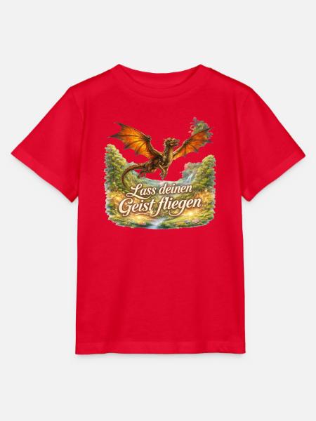 Geistflügel Drachentraum - Stanley/Stella Kinder T-Shirt MINI CREATOR - Rot