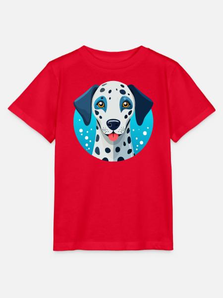 Dalmatiner (Comic-Porträt) - Stanley/Stella Kinder T-Shirt MINI CREATOR - Rot