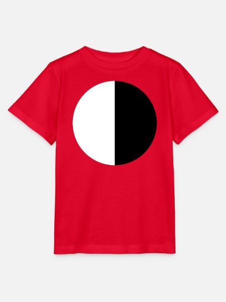 Halbmond Blockgrafik Weiß und Schwarz - Stanley/Stella Kinder T-Shirt MINI CREATOR  - Rot