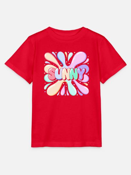 Burst Pastel Sunny – Bubblé-Muster - Stanley/Stella Kinder T-Shirt MINI CREATOR - Rot