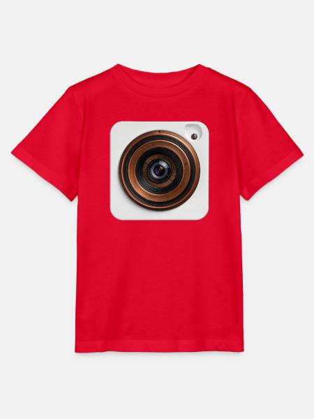 Kameralinse im Kupferquadrat - Stanley/Stella Kinder T-Shirt MINI CREATOR  - Rot