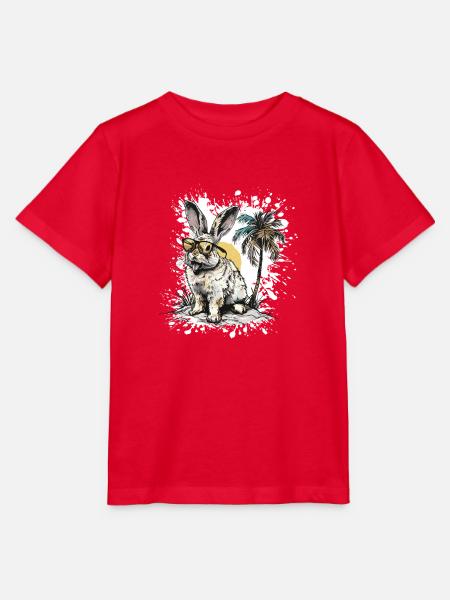 Hase Sommer Comic - Stanley/Stella Kinder T-Shirt MINI CREATOR  - Rot