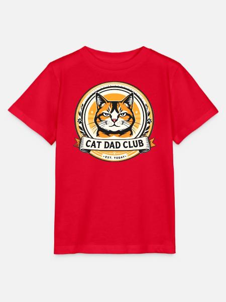 Katzenvater Club Abzeichen - Stanley/Stella Kinder T-Shirt MINI CREATOR - Rot