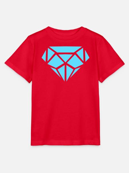 Geometrischer Diamant in Eisblau - Stanley/Stella Kinder T-Shirt MINI CREATOR - Rot