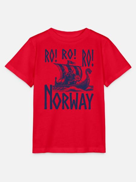 Ro Ro Norway Flag Soccer Norway Football Fan - Stanley/Stella Kinder T-Shirt MINI CREATOR - Rot