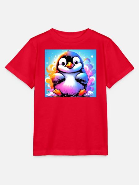 Pinguin - Stanley/Stella Kinder T-Shirt MINI CREATOR  - Rot