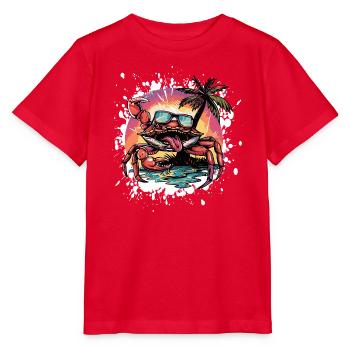 Krebs Krabbe Sommer Urlaub - Stanley/Stella Kinder T-Shirt MINI CREATOR  - Rot - Vorne - Jaiden (125cm)