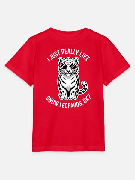 Schneeleopard Sprüche Süßes Schneeleopard Geschenk - Stanley/Stella Kinder T-Shirt MINI CREATOR  - Rot