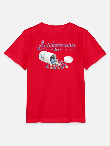 AnkerPillen Blaues Meeresbild - Stanley/Stella Kinder T-Shirt MINI CREATOR  - Rot