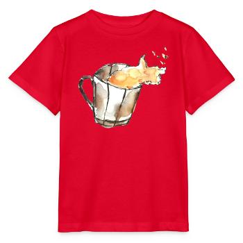 Kaffeetasse Aquarellfeuer - Stanley/Stella Kinder T-Shirt MINI CREATOR  - Rot - Vorne - Jaiden (125cm)