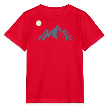 Bergsilhouette Sonnenaufgang - Stanley/Stella Kinder T-Shirt MINI CREATOR  - Rot - Vorne - Jaiden (125cm)