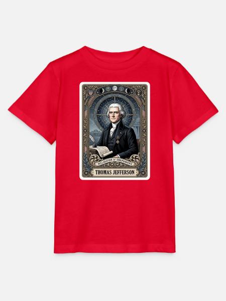Thomas Jefferson Tarotkarte - Stanley/Stella Kinder T-Shirt MINI CREATOR - Rot