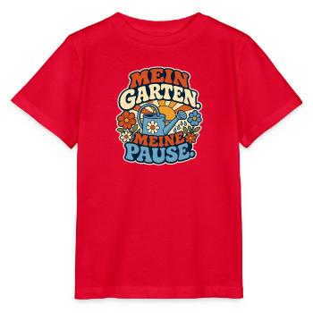 Mein Garten Meine Pause - Stanley/Stella Kinder T-Shirt MINI CREATOR  - Rot - Vorne - Jaiden (125cm)