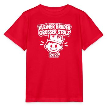 Kleiner Bruder Grosser Stolz 2027 – Geschwister - Stanley/Stella Kinder T-Shirt MINI CREATOR  - Rot - Vorne - Jaiden (125cm)