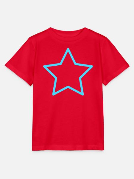 Neon Sternenrahmen Blau - Stanley/Stella Kinder T-Shirt MINI CREATOR - Rot