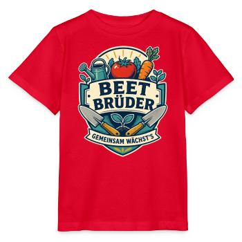 Beet Brüder Gemeinsam wächst es - Stanley/Stella Kinder T-Shirt MINI CREATOR  - Rot - Vorne - Jaiden (125cm)