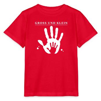 Gross und Klein – Handabdruck Familie Kinder Liebe - Stanley/Stella Kinder T-Shirt MINI CREATOR  - Rot - Vorne - Jaiden (125cm)