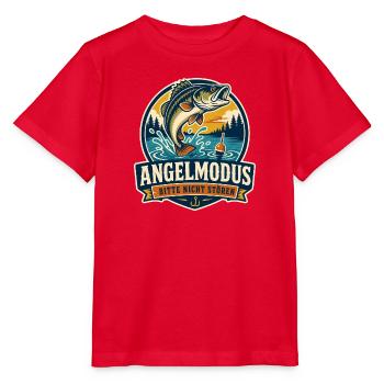 Angelmodus – Bitte nicht stören Angler - Stanley/Stella Kinder T-Shirt MINI CREATOR  - Rot - Vorne - Jaiden (125cm)