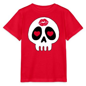 A kiss on the forehead - Stanley/Stella MINI CREATOR Kids’ T-Shirt - red - Front - Jaiden (125cm)
