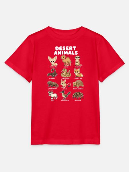 Wüstentier-diagramm Niedliche - Stanley/Stella Kinder T-Shirt MINI CREATOR - Rot